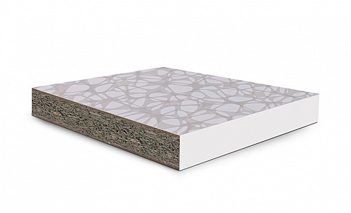 Стільниця LUXEFORM W309 Меланж бекинг пластик білий 1ABS R1 3050х600х38 мм вологост.