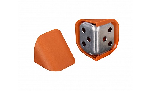 Уголок металлический двойной с накладкой вишня  ДС NEW