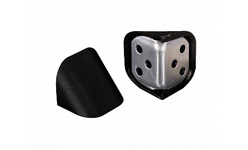 Уголок металлический двойной с накладкой черный ДС NEW