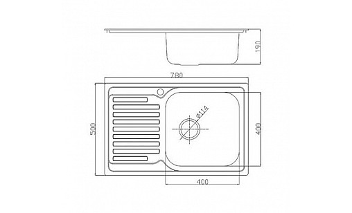 Мойка нержавеющая FABIANO 78*50 Micro Decor (0,8) 8211.401.0415