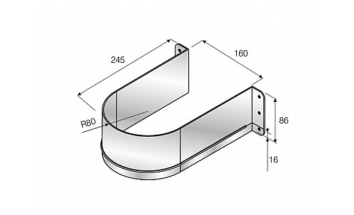 Ограничитель для сифона U-образный белый (М-009802) Ограничитель для сифона U-образный белый (М-009802)