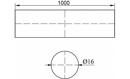 Рейлинг L-1000мм Хром ДС СтандартЛайн