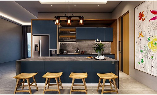 Компакт-плита LUXEFORM L148 Мрамор Толедо / черное ядро 2097х649х12 мм