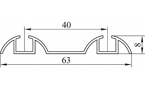 Напрямна нижня L-5,5м Шампань ДС ОптимаЛайн Напрямна нижня L-5,5м Шампань ДС ОптимаЛайн