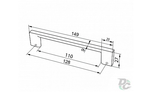Ручка D-705/128 G2 Хром BIG ДС СтандартЛайн Ручка D-705/128 G2 Хром BIG ДС СтандартЛайн