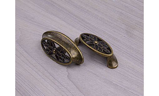 Ручка мебельная DC DR 62/64 G19 античное золото (CV) (SL)