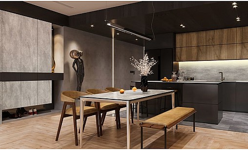 Компакт-плита LUXEFORM S529 Асканит / черное ядро 4200х1300х12 мм