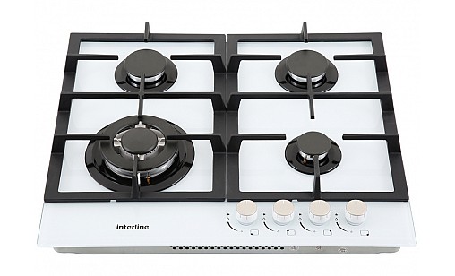 Газова поверхня INTERLINE HGG 764 FGT WA скло білий Газова поверхня INTERLINE HGG 764 FGT WA скло білий