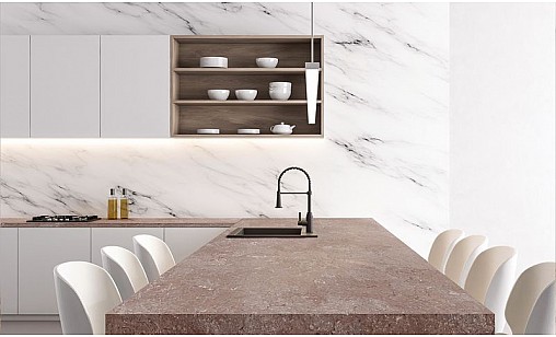 Стільниця LUXEFORM S055/L Травертин Класичний 2U R6 3050х800х38 мм вологост.