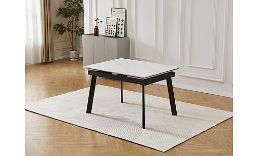 Стіл обідній Velvet 1200(1800)*900*760 Snow White Matt