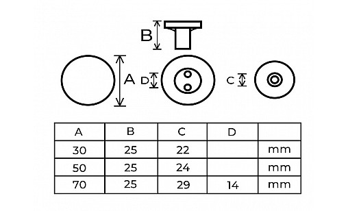 Ручка деревянная Umbrella 50*25 мм