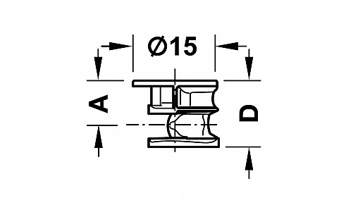 Ексцентрик мініфіксу 15 мм Hafele 262.26.070
