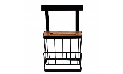 Полка кухонная для ножей и доски Чёрная