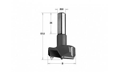 Свердло HW D=16 L=57,5 S=10*26 RH (317.160.11) СМТ