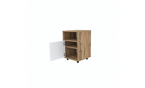 Тумба офісна Rita Дуб Тахо/Білий Німфея Альба з роликами Тумба офісна Rita Дуб Тахо/Білий Німфея Альба з роликами