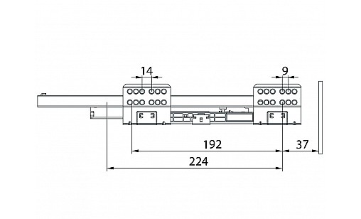 Тандембокс SLIM 16мм L-350мм  Н-86мм Графіт ДС ПреміумЛайн