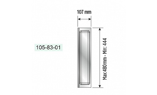 Лоток TRAYBOND 107 мм с одним отделением, белый, 105-83-01-302