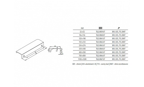 Ручка меблева LENTIS 1200/1180 чорний матовий TI22.0067.07.715 Rejs