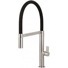 Змішувач FABIANO FKM 68P SS Inox/black гнучкий 8232.401.1020