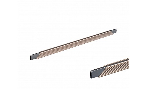 Ручка профільна DL 9389/352 ChSl/GR Шампань Рифлений/Графіт ДС