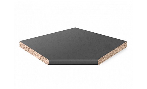 Кутовий елемент LUXEFORM S524 Графіт Абсолют 1U R6 900х900х38 мм