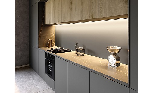 Панель МДФ KronoSpan K684 UM/UM Блэк Трюфель (двусторонний) 2800х1220х18 мм - Feelness Ultra Matt Plus