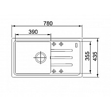 Мойка BRETTA VERONA  780*435 коричневый