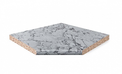 Кутовий елемент LUXEFORM W139 Крестола Б'янка 1L R13 850х850х38 мм вологост.