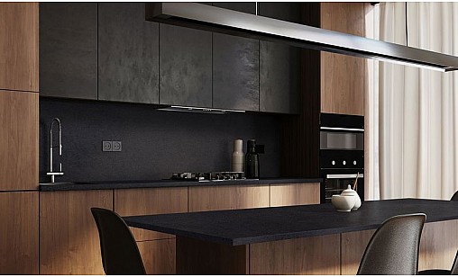 Стільниця LUXEFORM L015 Платиновий Чорний 2U R6 4200х900х28 мм