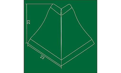 Кут на плінтус зовнішній алюміній 110 ДС