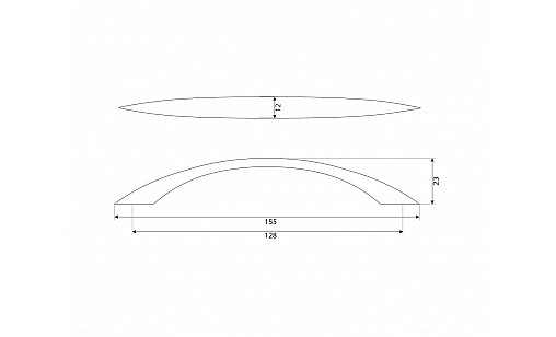 Ручка DS 26/128 G5 Никель Матовый (Сатин) ДС СтандартЛайн