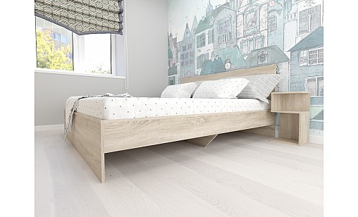 Ліжко Mishel 1840х2040х900 Дуб сонома Ліжко Mishel 1840х2040х900 Дуб сонома
