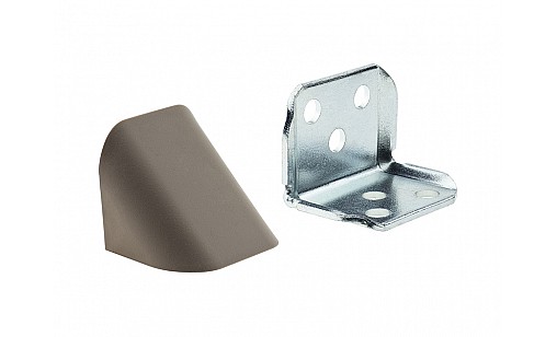 Уголок металлический двойной с накладкой капучино ДС