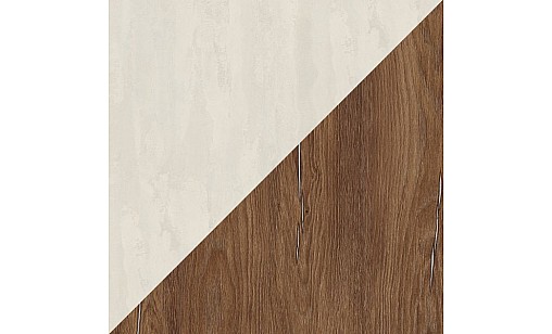 Стінова панель K349 RT/K545 RW Шовковий Камінь / Дуб Сільверджек Вінтажний (Двосторонній) 4100х640х10 мм KronoSpan