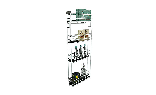 Колона 150/4 хром/антрацит H-1100 мм pull out Hettich Ovalina O-411CNMHF Siderplast
