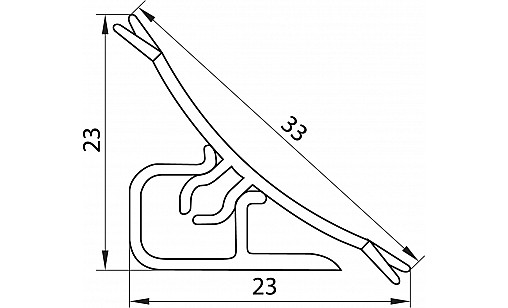 Плінтус на стільницю 50 білий ДС