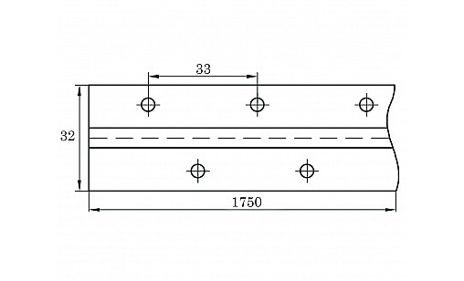 Завіс рояльний золотий 1,75м