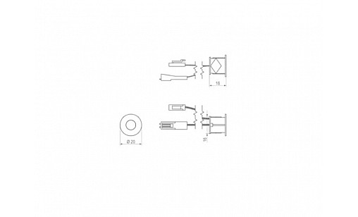 Сенсорний вимикач з функцією димер W02, 12V, max.36W, fi 18, чорний, TR20.0016.05.061 Rejs