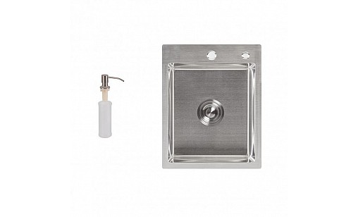 Мойка нержавеющая LIDZ H4050 Brush 3,0/1,0 мм c дозатором