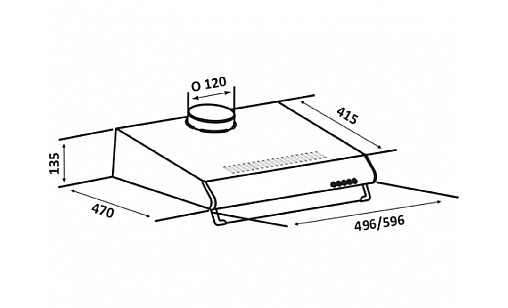 Вытяжка  ELEYUS BONA ІІ LED SMD 60 BL черный
