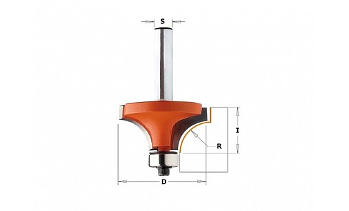 Фреза CMT HM R=3 D=18,7 I=12,7 S=8 (938.187.11)