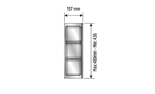 Лоток TRAYBOND 157 мм с тройным отделением, антрацит, 105-83-06-309 Лоток TRAYBOND 157 мм с тройным отделением, антрацит, 105-83-06-309