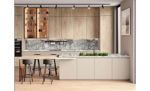 Панель МДФ KronoSpan 7045 UM/UM Сатин (двусторонний) 2800х1220х18 мм - Feelness Ultra Matt Plus