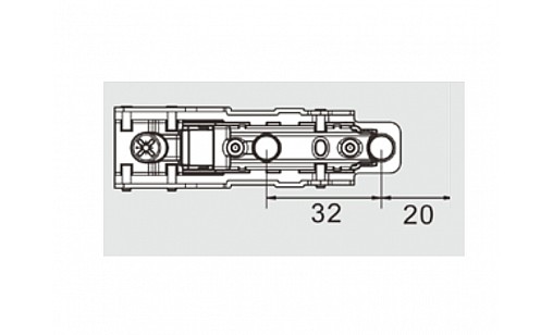 ДТС Відповідна планка 3D прихованого монтажу до завіси С81 81H00YQA