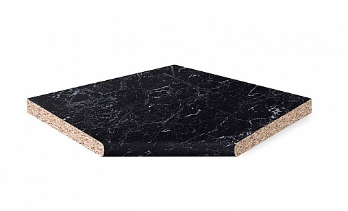 Кутовий елемент LUXEFORM L014 Чорний Мармур 1L R13 850х850х38 мм вологост.