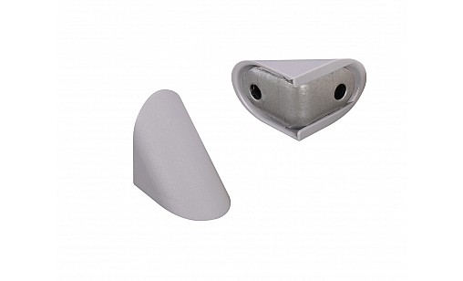 Уголок металлический одинарный с накладкой серый ДС NEW