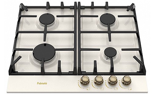 Газовая поверхность FABIANO FHGR 3744 VGH Ivory 8112.406.1616 сталь кремовый