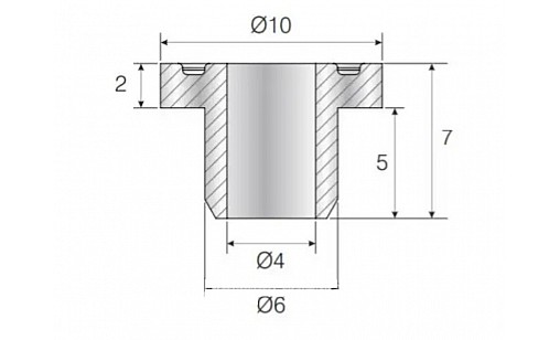 Втулка для гвинтового кріплення скла 6х5,5 мм пластик прозора 110-02-14-300 Втулка для гвинтового кріплення скла 6х5,5 мм пластик прозора 110-02-14-300