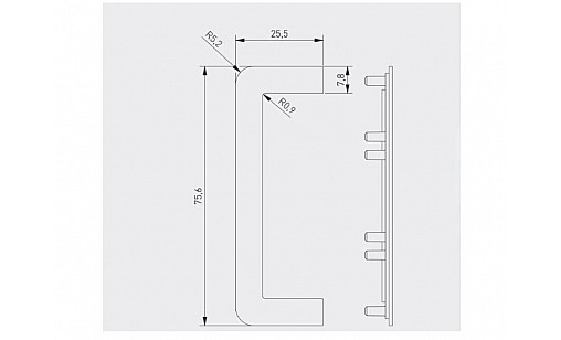 Заглушка до профілю VELLO C Сталь PA-ZASVELLO-CN-06 GTV