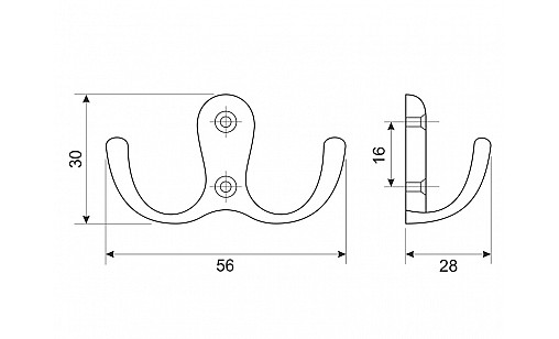 Гачок меблевий DC DW 19 G5 нікель матовий (сатин) (SL)
